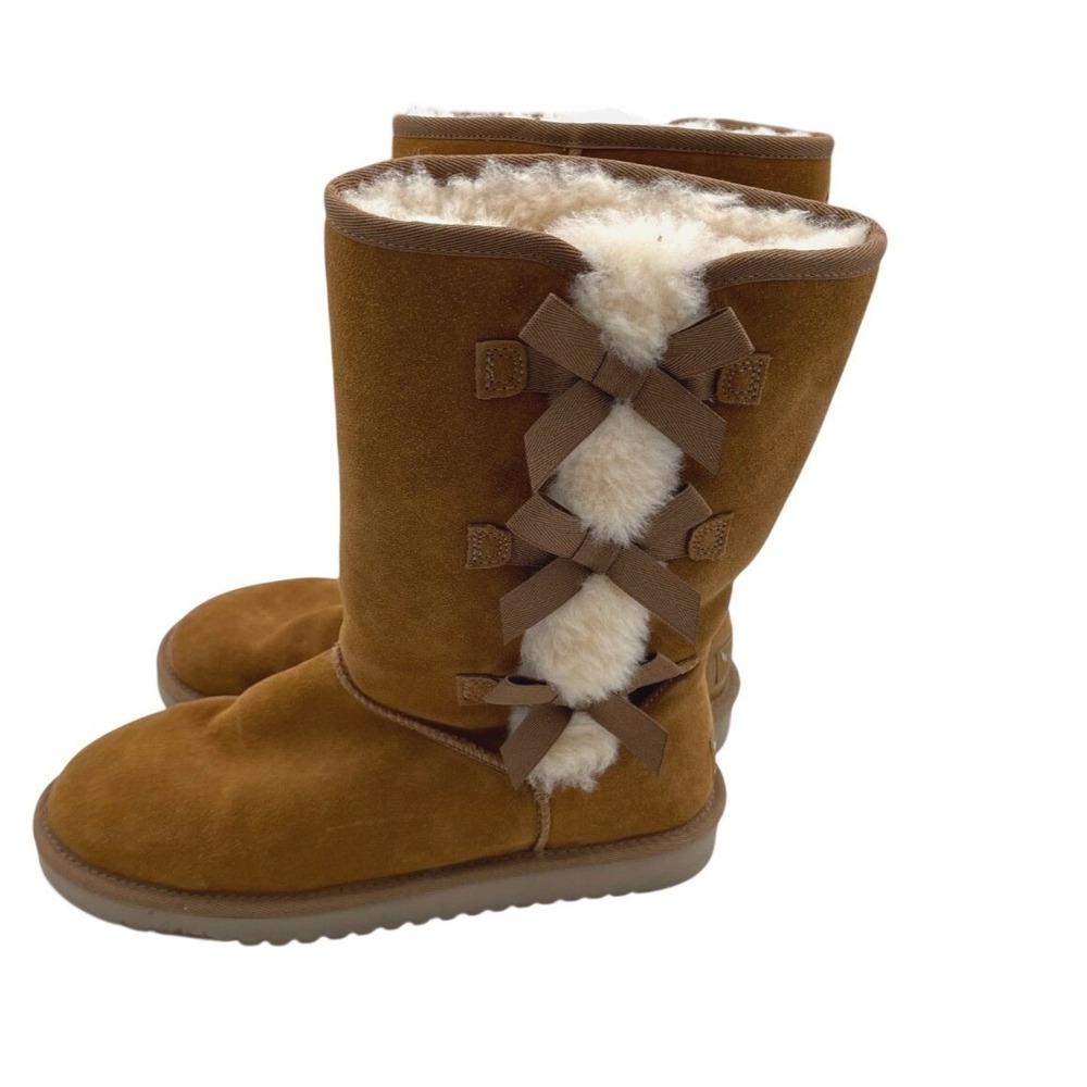 Koolaburra by UGG Victoria Sz 9 Women's Tall Suede‎ Winter Boots Chestnut - Picture 2 of 11